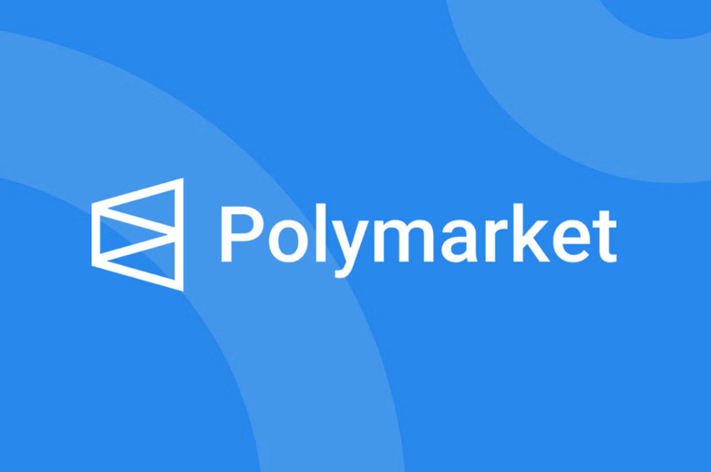 A blue logo.