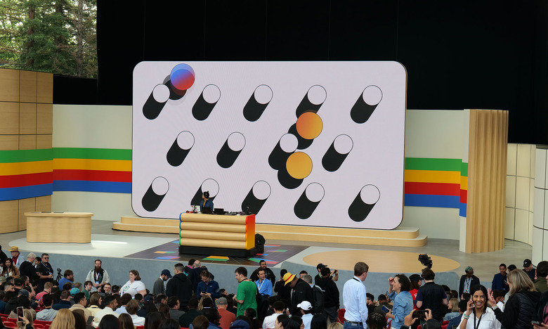 Google I/O stage close up
