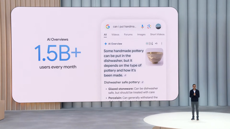 AI Overviews has 1.5B+ users each month.