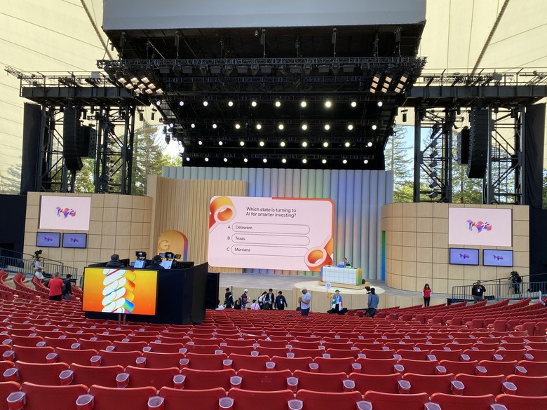 The Google I/O stage.