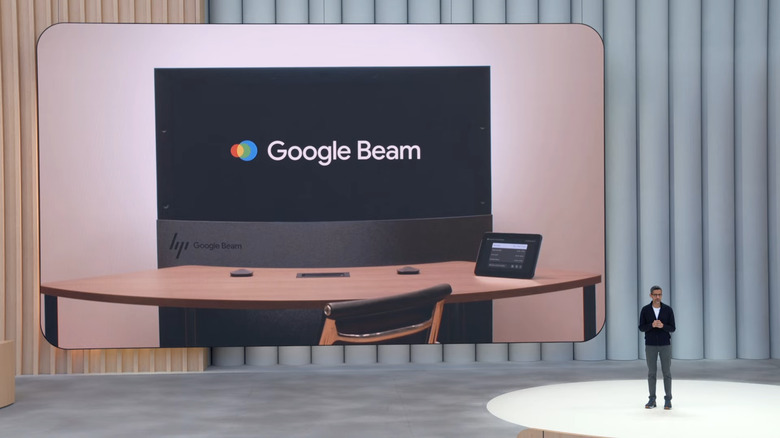 Google Beam, a video chat service, will be available later this year.