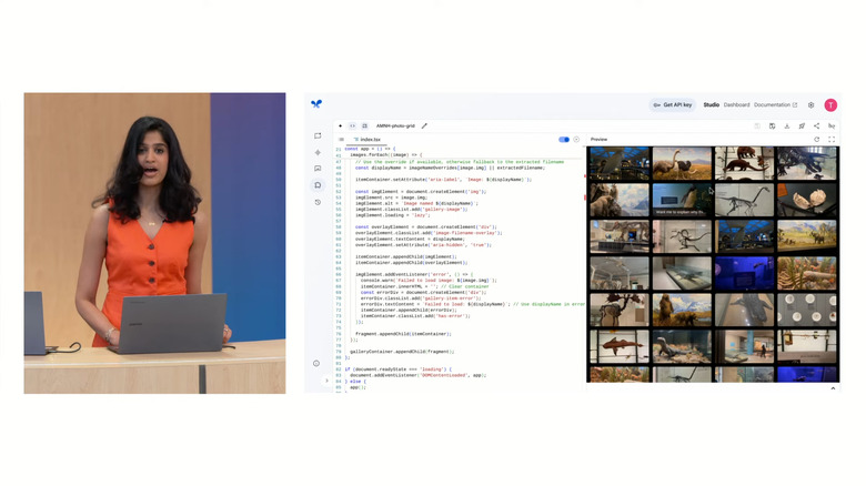 Doshi is demoing Gemini 2.5 Pro in real-time.