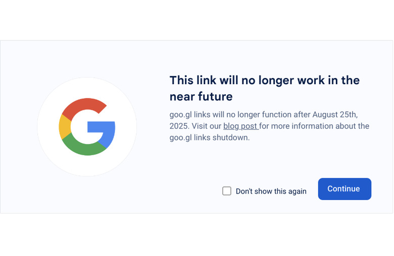 The Google logo with a note next to it that says 