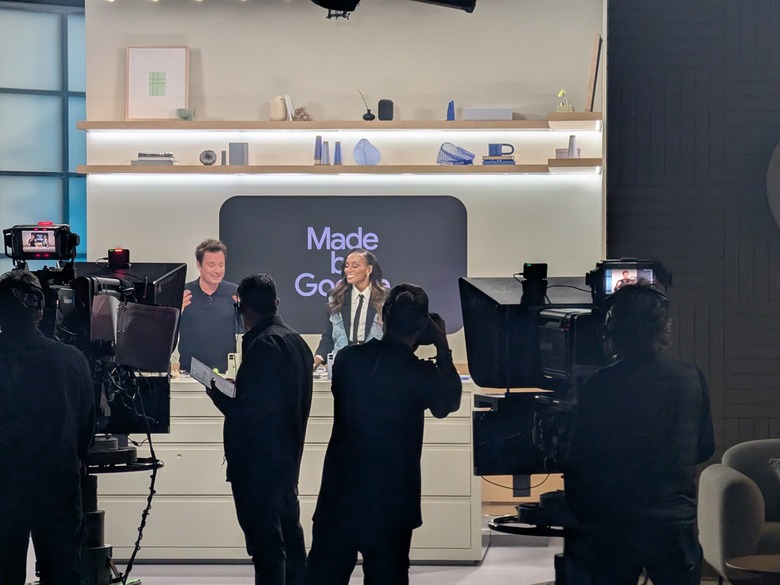Jimmy Fallon live hands-on with the new Pixels.