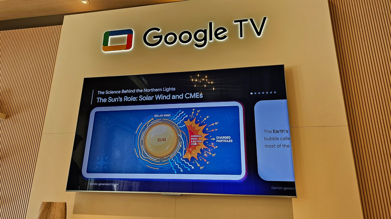 The Google TV demo at CES showed an answer on the science behind how the northern lights are created