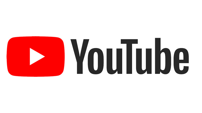 A YouTube logo against a white background.