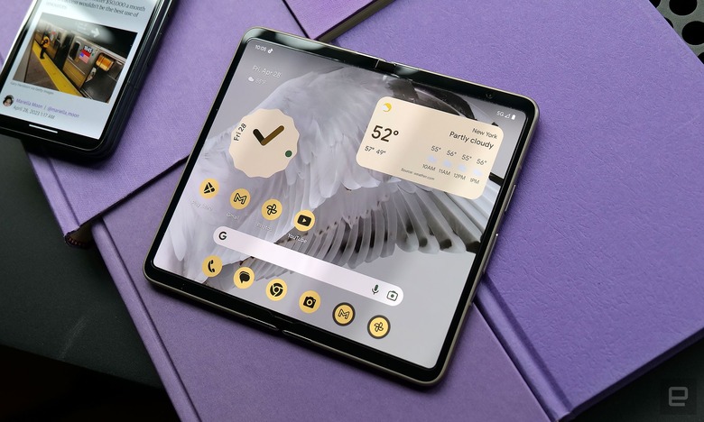 While the Pixel Fold's flexible display does have a crease, Google has done some innovative things with the screen's fold geometry to minimize its appearance.