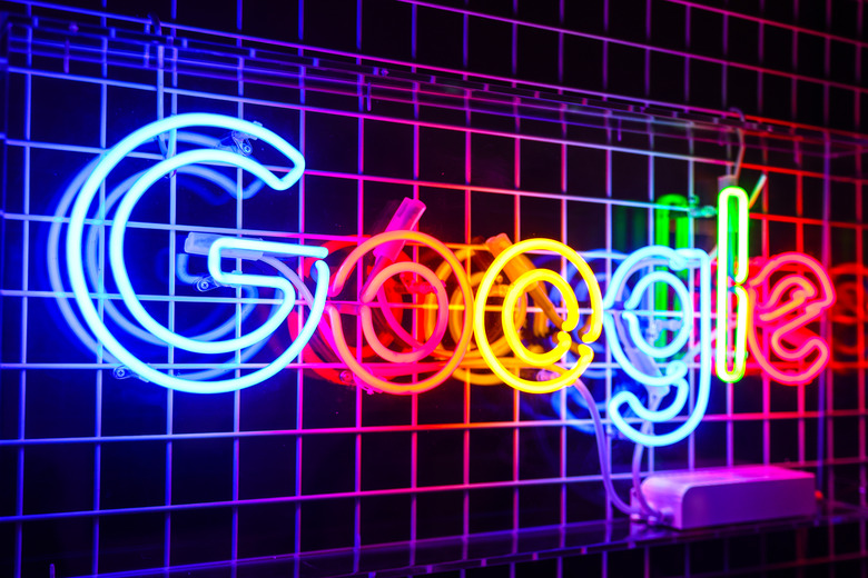 Google neon is seen during the reopening of Google office in a historical building at the Main Square in Krakow, Poland on November 29, 2022. After nearly seven years of absence, Google reopened in Krakow hiring engineers which together with hub in Warsaw will create the largest center in Europe dealing with Google Cloud computing services. (Photo by Beata Zawrzel/NurPhoto via Getty Images)
