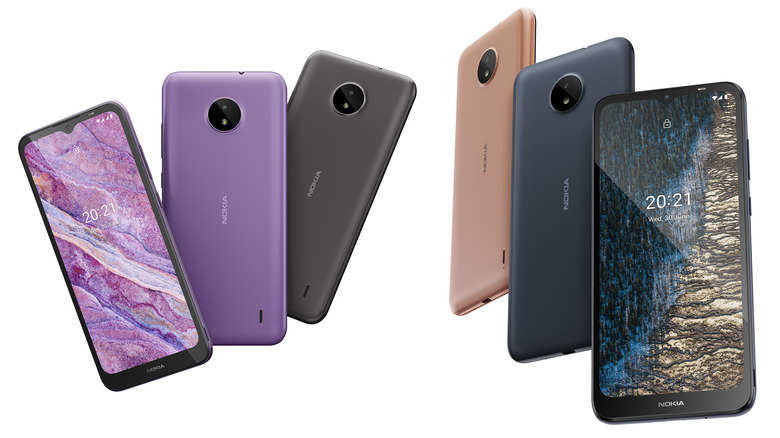 The Nokia C10 (left) and C20 (right) both run Android 11 Go.