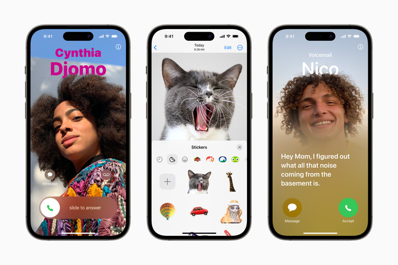 Apple showing off iOS 17 at WWDC, 2023.