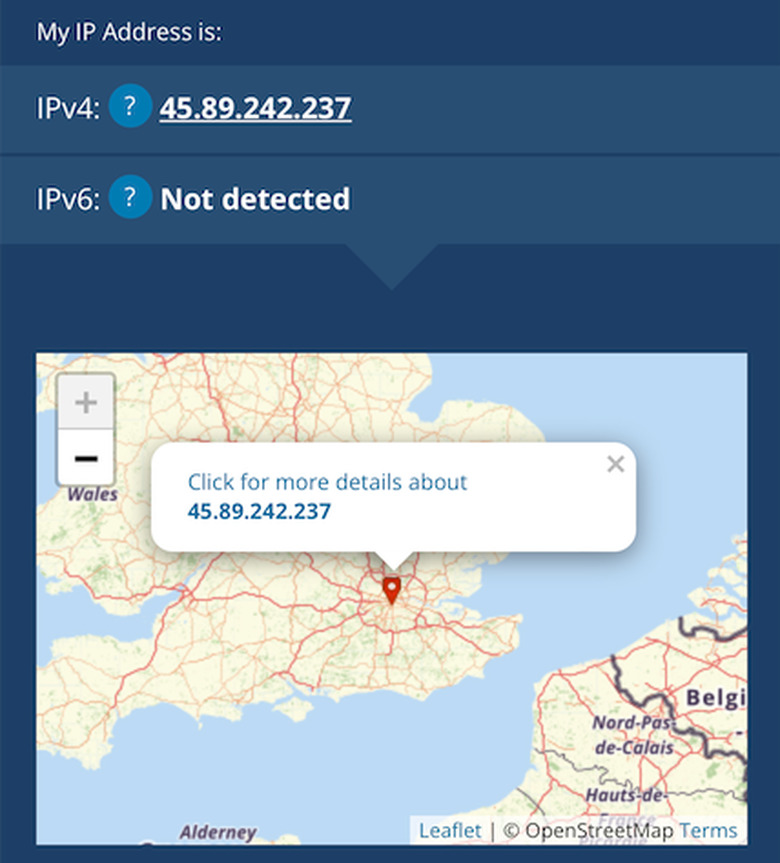 This screenshot was not taken from London.