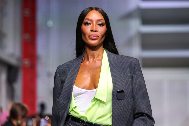 Naomi Campbell presents a creation by designers Sebastien Meyer and Arnaud Vaillant as part of their Spring/Summer 2024 Women's ready-to-wear collection show for fashion brand Coperni during Paris Fashion Week in Paris, France, September 29, 2023. REUTERS/Johanna Geron