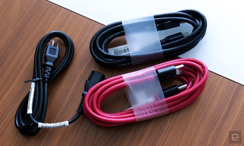 The Armada line even comes with two video cables, including a red DisplayPort cable, which is a nice touch for anyone who likes HyperX's default color scheme.