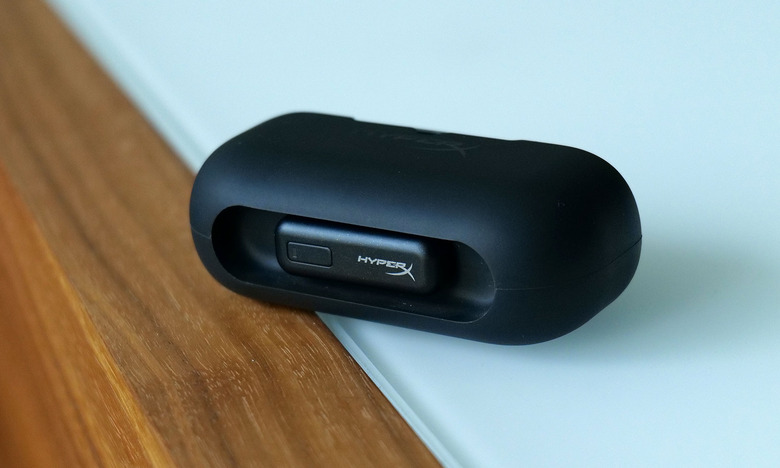 When you're traveling, you can stash the Cloud Mix Buds' dongle on the bottom of its case so you don't lose it. 