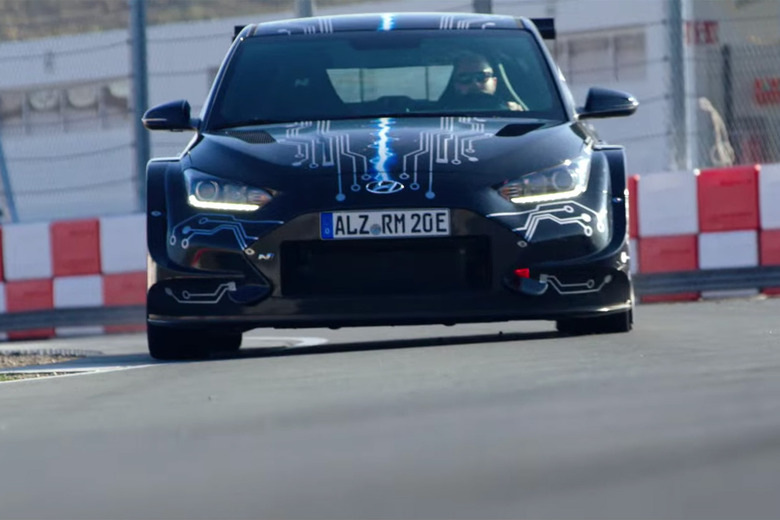 Hyundai's electric RM20e Racing Midship Sports Car 