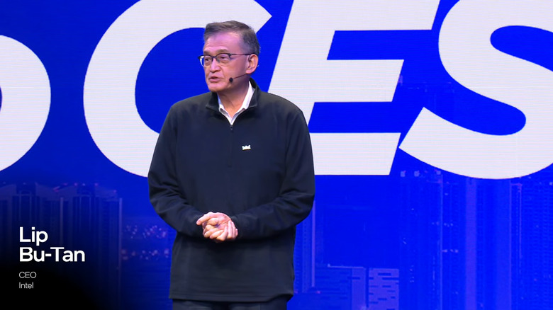 Intel's CEO Lip-Bu Tan kicks off the presentation.