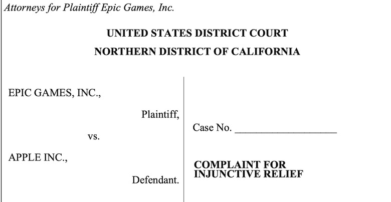 Epic vs. Apple lawsuit
