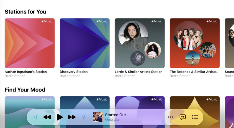 The Music app's Now Playing bar is a perfect place to see iPadOS 26's Liquid Glass transparency in action.