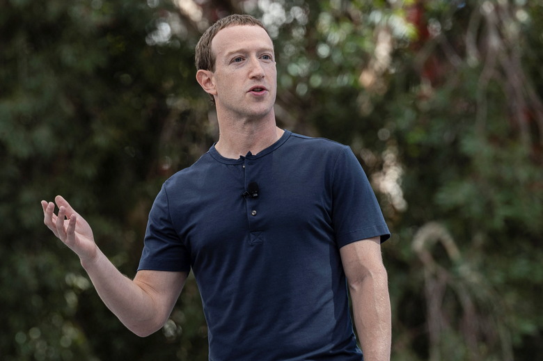 Meta CEO Mark Zuckerberg delivers a speech at the Meta Connect event at the company's headquarters in Menlo Park, California, U.S., September 27, 2023. REUTERS/Carlos Barria