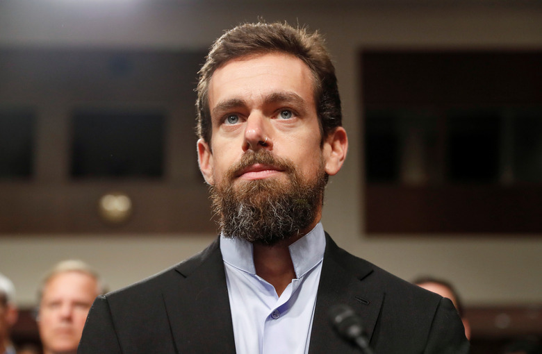 Twitter CEO Jack Dorsey testifies before a Senate Intelligence Committee hearing on foreign influence operations on social media platforms on Capitol Hill in Washington, U.S., September 5, 2018. REUTERS/Joshua Roberts