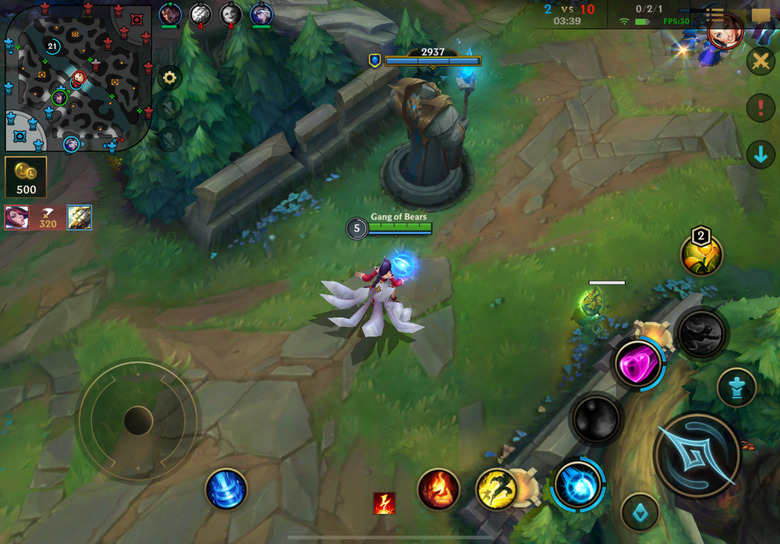 The virtual movement 'stick' works surprisingly well.