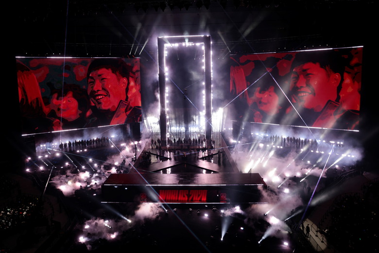 Performance takes place before the League of Legends (LOL) World Championship Finals, in Shanghai, China October 31, 2020. REUTERS/Aly Song