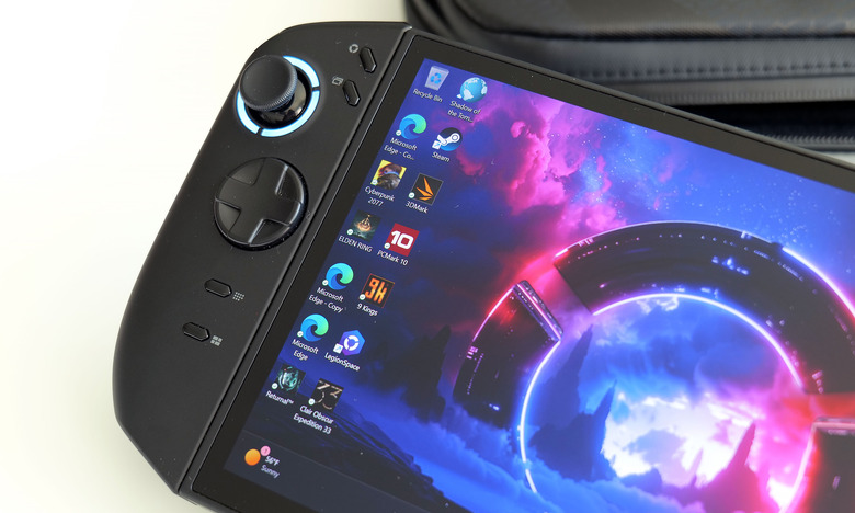 Both the Legion Go 2's left and right controllers can be detached. However, Lenovo used regular old latches instead of magnets, so removing them is clunkier compared to the Switch 2.