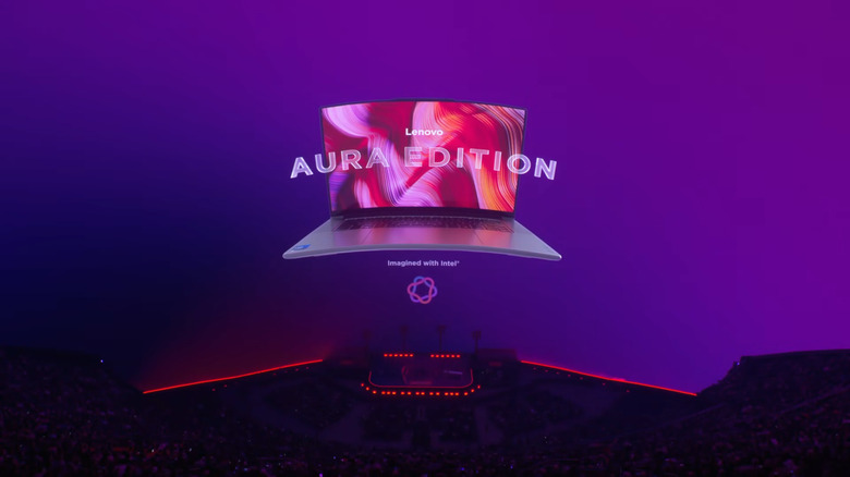 Our first actual PC launch of the presentation: the Lenovo Aura Edition with Intel chip.