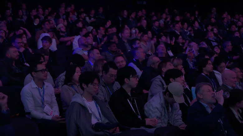 Gianni Infantino not exactly stirring up the crowd here.