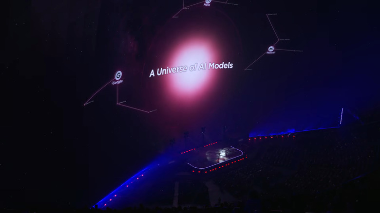 Lenovo CTO Tolga Kurtoglu is doing a bit where he pretends to get an AI agent to help him write his speech.