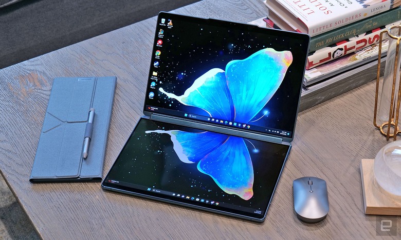 Lenovo's Yoga Book 9i is the first laptop to ditch a physical keyboard in favor of a true dual-screen design. 