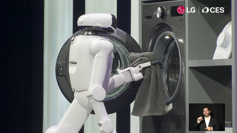 Cloid is currently doing laundry.