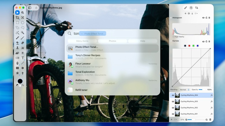 macOS Tahoe 26 Spotlight contextual keys