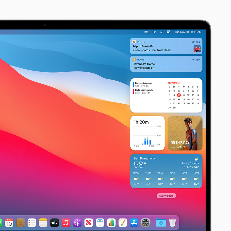 macOS Big Sur - Notification Center