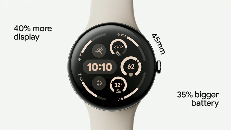 Pixel Watch 3 has a bigger display and battery.