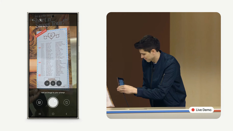 Dave Citron, Senior Director of Product, Gemini, demoing Gemini.