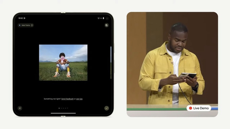 The new Magic Editor feature uses generative AI to reframe photos.