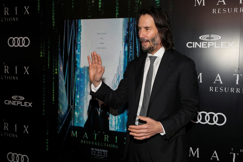 Actor Keanu Reeves poses during the 
