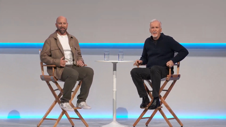 Boz talking with director James Cameron.