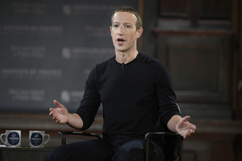 FILE - Mark Zuckerberg speaks at Georgetown University, on Oct. 17, 2019, in Washington. Meta CEO Mark Zuckerberg will kick off the tech giant’s Connect developer conference on Wednesday, Sept. 27, 2023, with a focus on virtual and augmented reality and artificial intelligence. (AP Photo/Nick Wass, File)