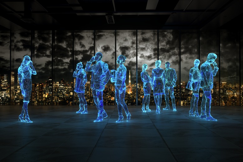 Working in metaverse 3d rending