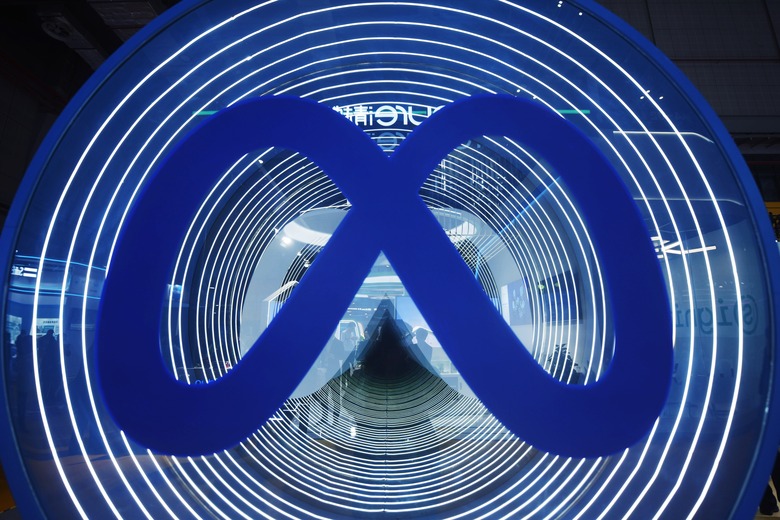 SHANGHAI, CHINA - NOVEMBER 6, 2023 - Photo taken on November 6, 2023 shows the Meta logo at the 6th China International Import Expo in Shanghai, China. (Photo credit should read CFOTO/Future Publishing via Getty Images)