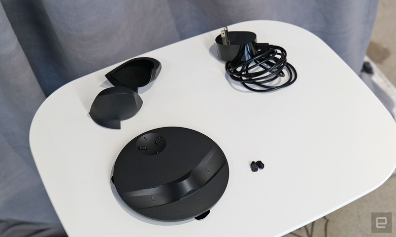 The Quest Pro comes with a two meter charging cable, a wireless charging dock, ambient light blockers and the new Quest Touch Pro controllers.