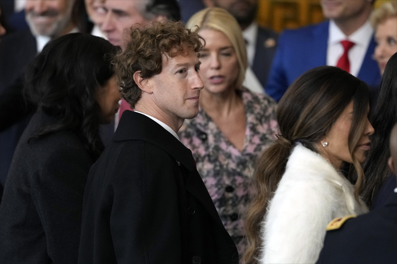 Mark Zuckerberg at Trump's inauguration in January