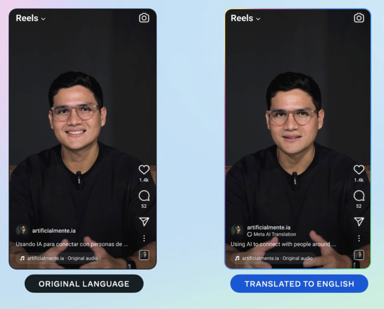 Live AI translation demo.