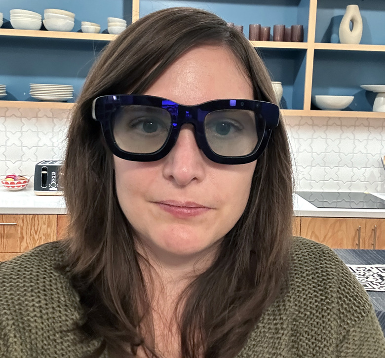 The glasses were a bit wider than my face.