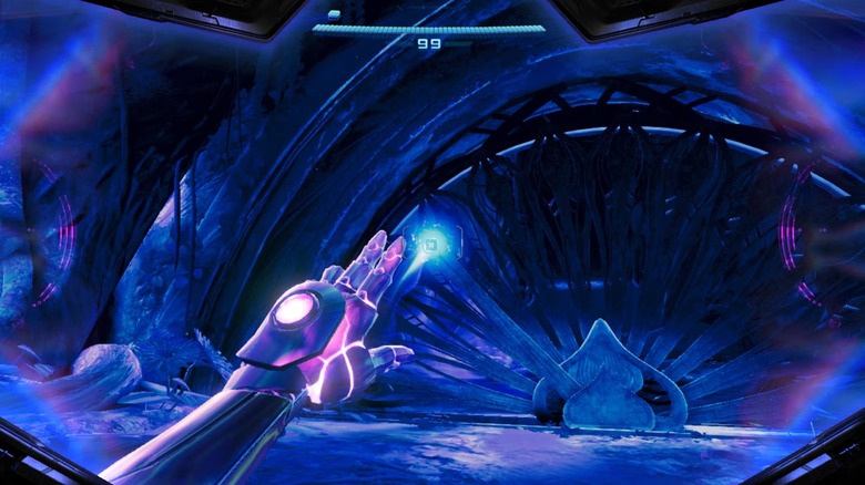 Samus Aran uses her new abilities to unlock a way forward.