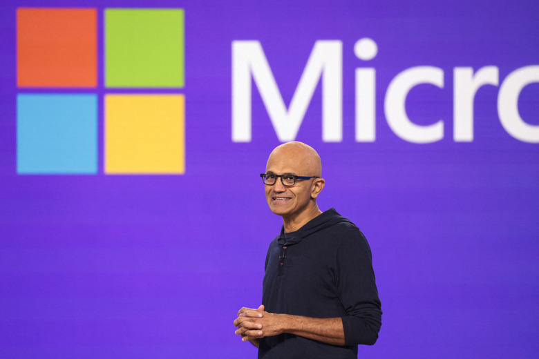 Microsoft CEO Satya Nadella speaks during the Microsoft Build conference at Seattle Convention Center Summit Building in Redmond, Washington, on May 21, 2024. (Photo by Jason Redmond / AFP) (Photo by JASON REDMOND/AFP via Getty Images)