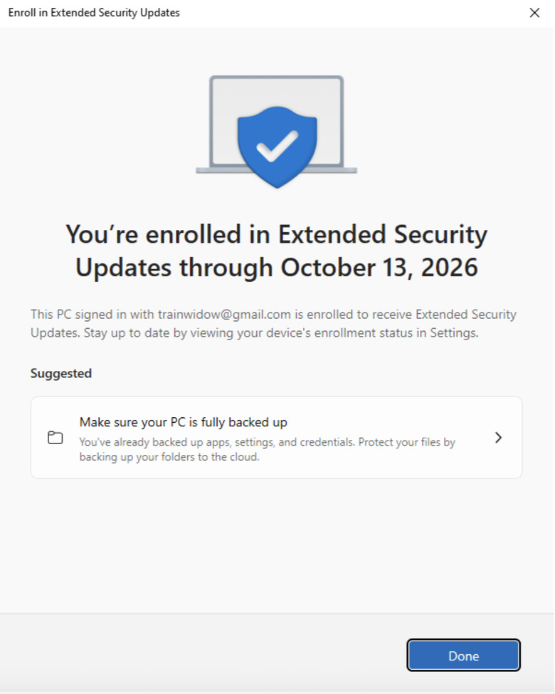 You did it right if you see this window. (Screenshot/Engadget)