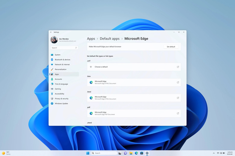 A screenshot of Windows 11's 